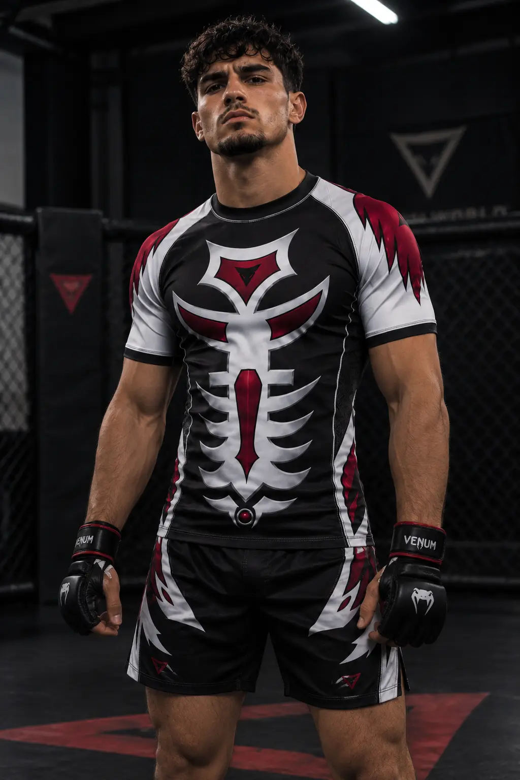 Combattant portant le rashguard KRATUS